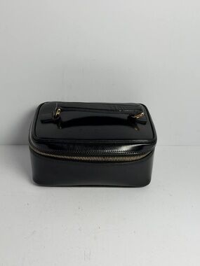 Vintage Gucci Black Patent Leather Vanity Case from Bamboo Line